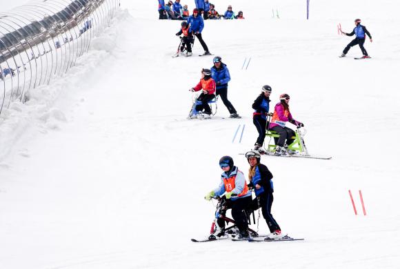 Die Schneetiger beim Abschlussrennen der Schneesportwoche in Hochfügen